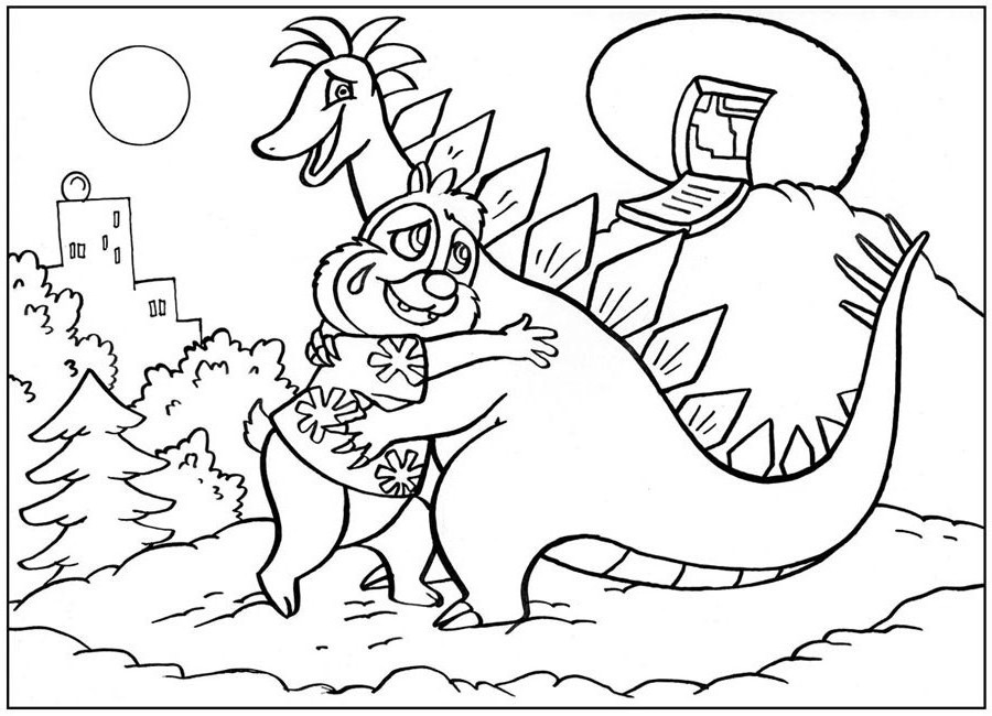 Дейл прощается с динозавром