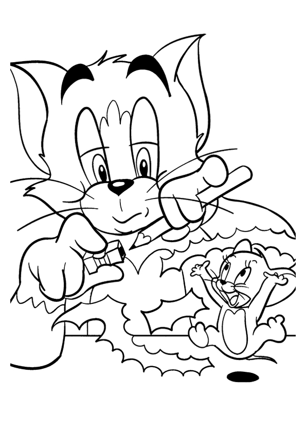 Том и Джерри точат карандаш