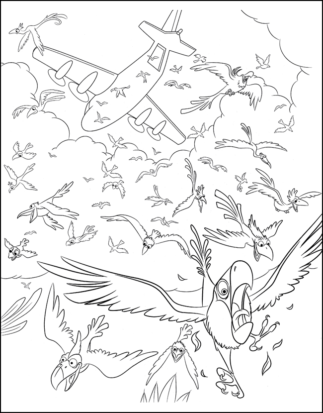 Вылет птиц из самолета